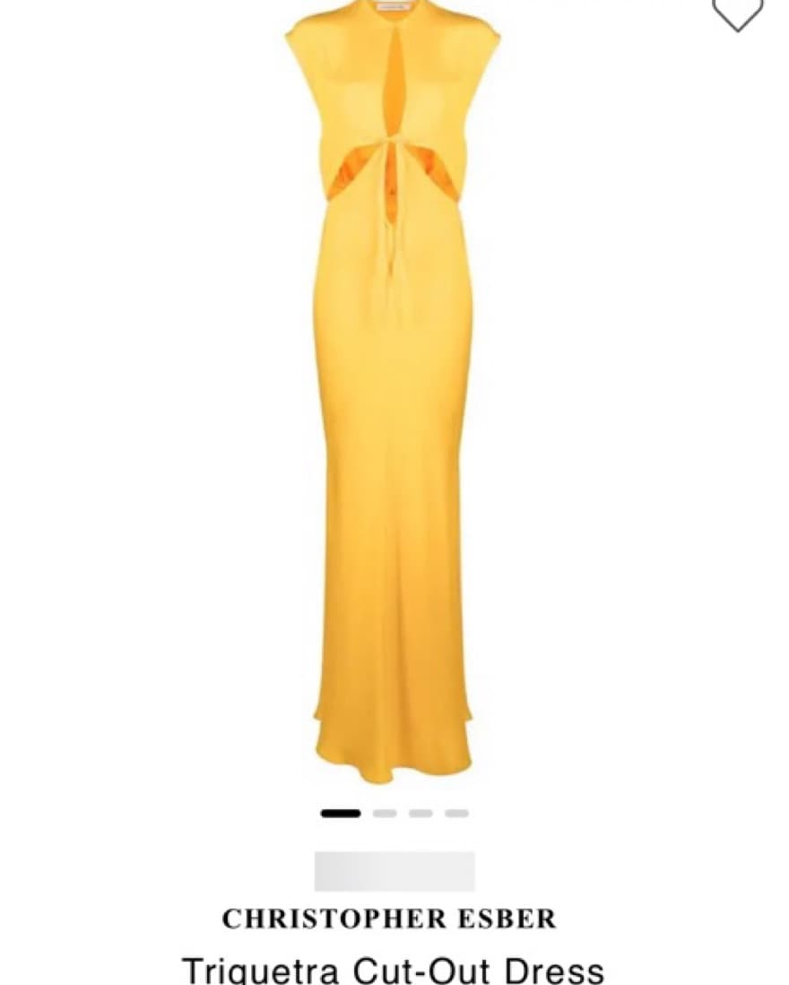 Christopher Esber Orange Silk Cut Out - Image 1