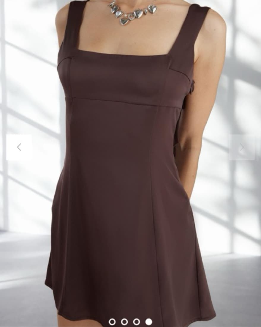 Urban Outfitters Brown Satin Dress - Image 2