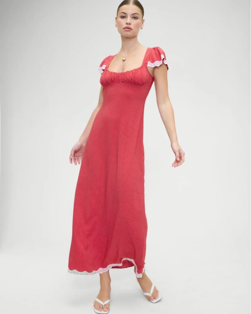 Frankies Rosalyn Polka Dot Maxi Dress - Image 4