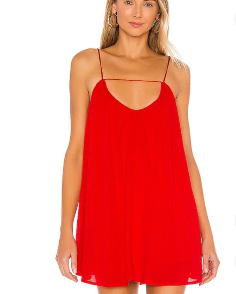 Red Superdown Mini Dress - Image 1