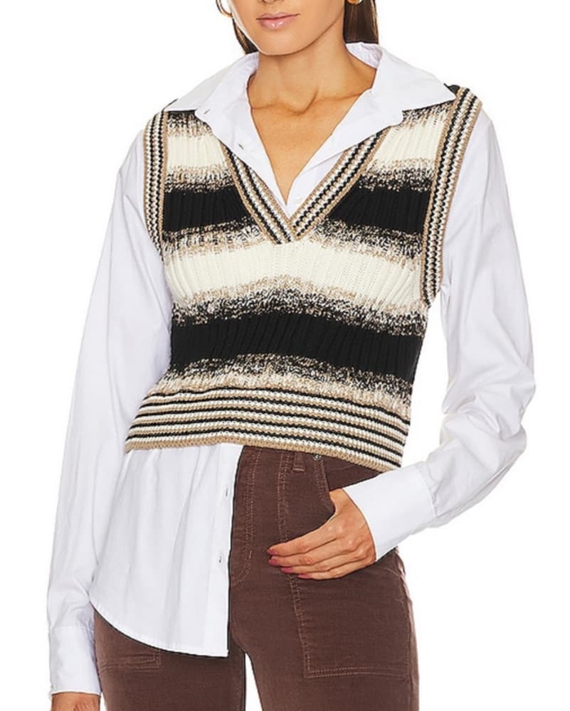 Veronica Beard Sweater-vest/button down - Image 1