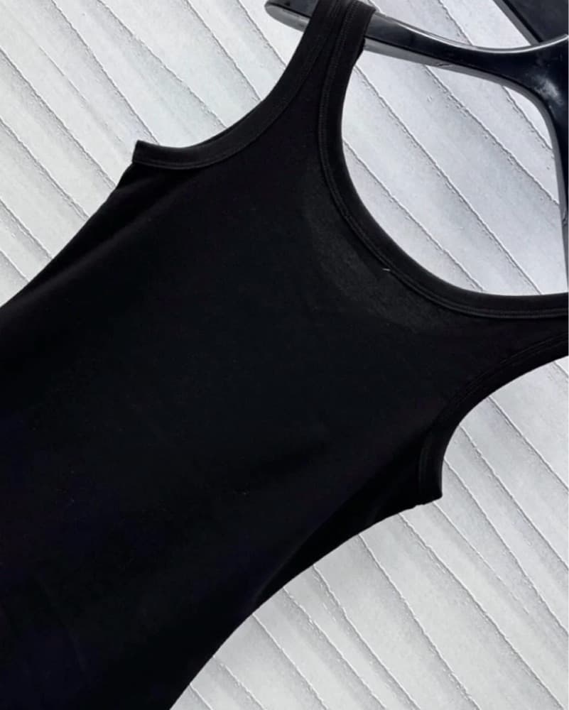 Black Prada Tank Top In S - Image 2