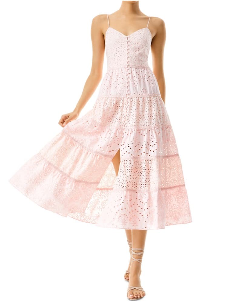 Alice & Olivia Eyelet Midi Dress - Image 2