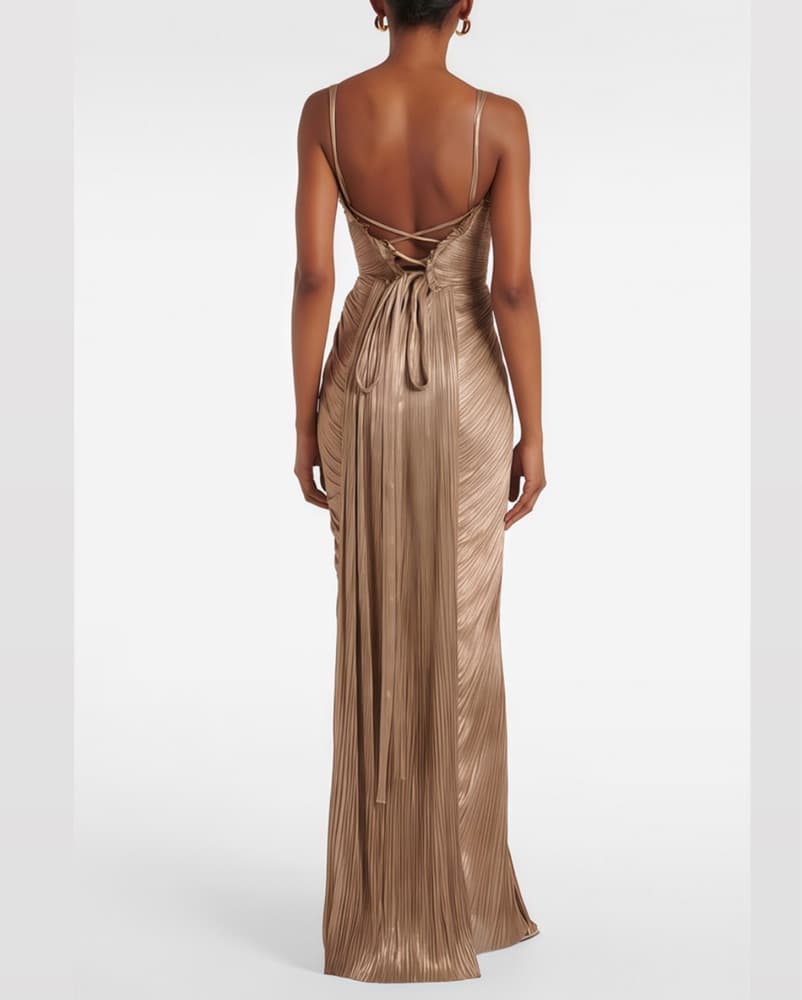 Miss Rosier Nicoletta Gold Corset Maxi - Image 4