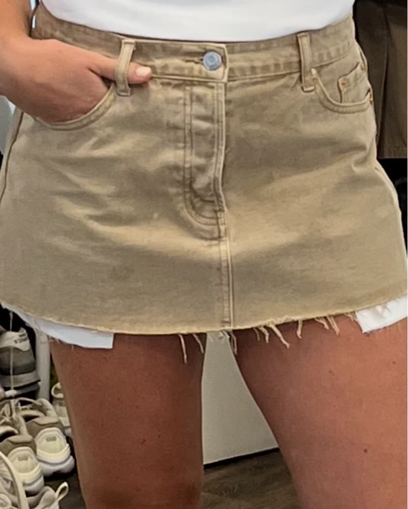 PARKE Tan Jean Skirt - Image 2