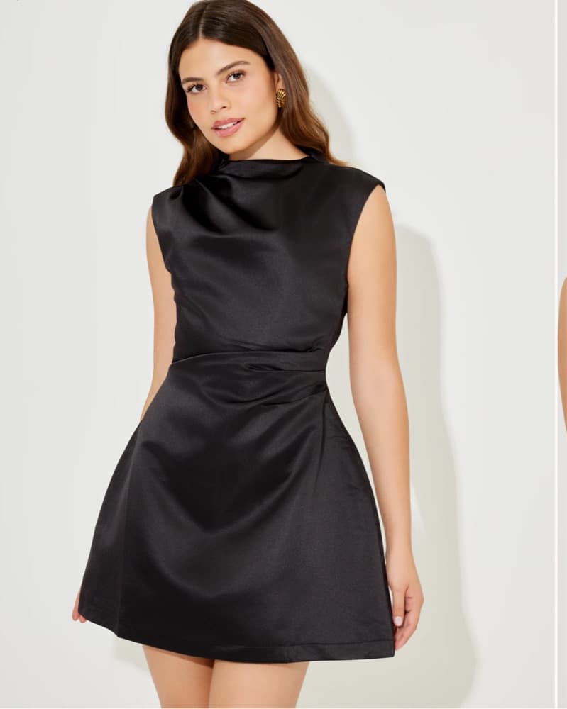Sleek Black Cocktail Dress- Odd Muse  - Image 1