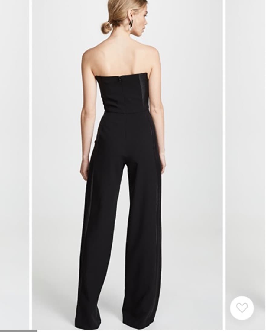 Black Halo Strapless Jumpsuit - Image 2