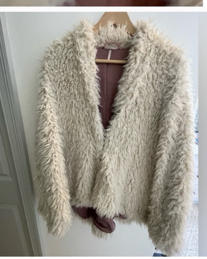 Free People Faux Fur Sherpa swing coat - Image 3