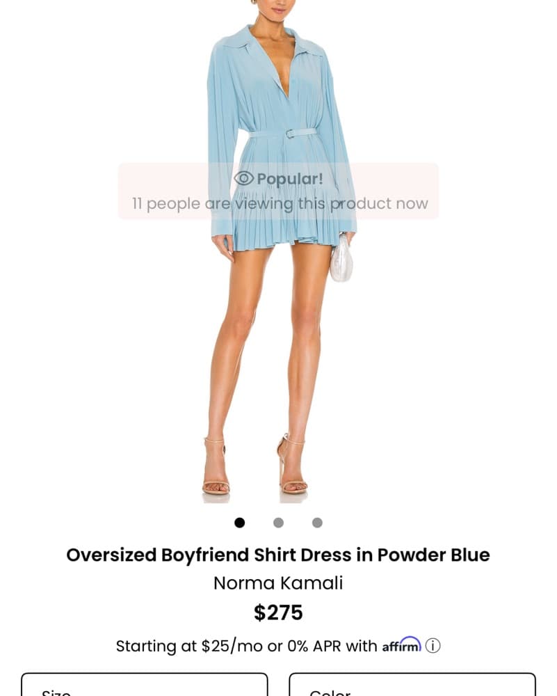 Chic Oversized Powder Blue Dress - Image 3