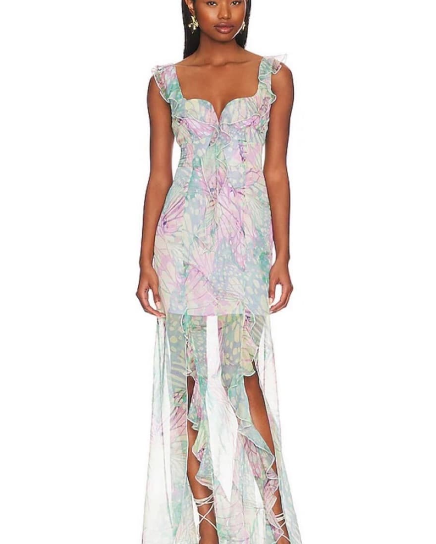 LPA Daniella Flutter Maxi Dress - Image 1