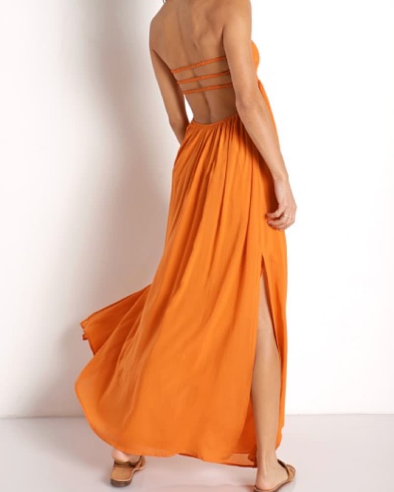 Flamingo Solid Maxi Lined Dress - Image 3