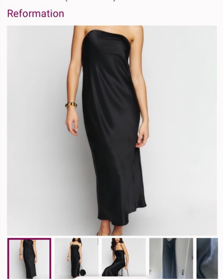 Out of Stock Reformation Silk Dress - Image 2