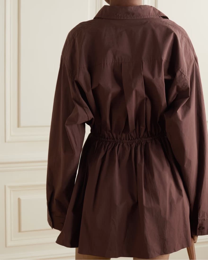 MATTEAU Tie-Detailed Cotton Poplin Dress - Image 3