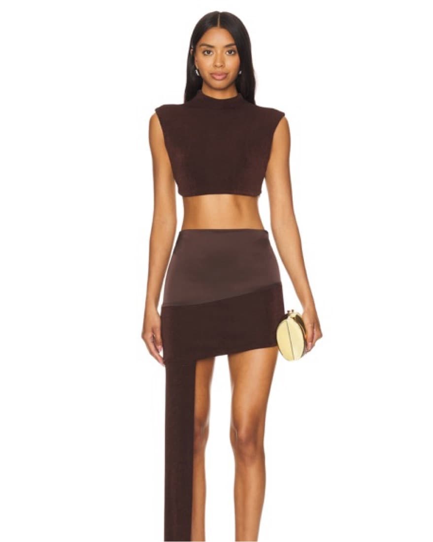 Backless Crop Top and Mini Skirt Set - Image 1