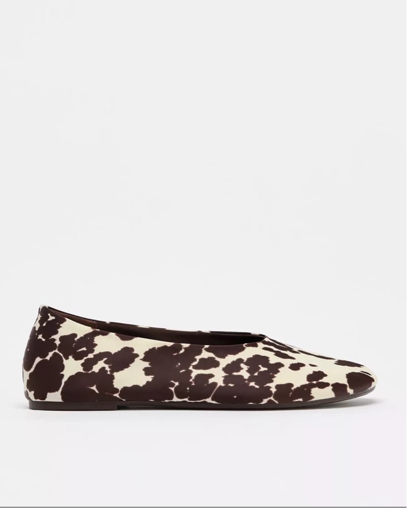 Zara Cow Print Ballet Flats - Image 2