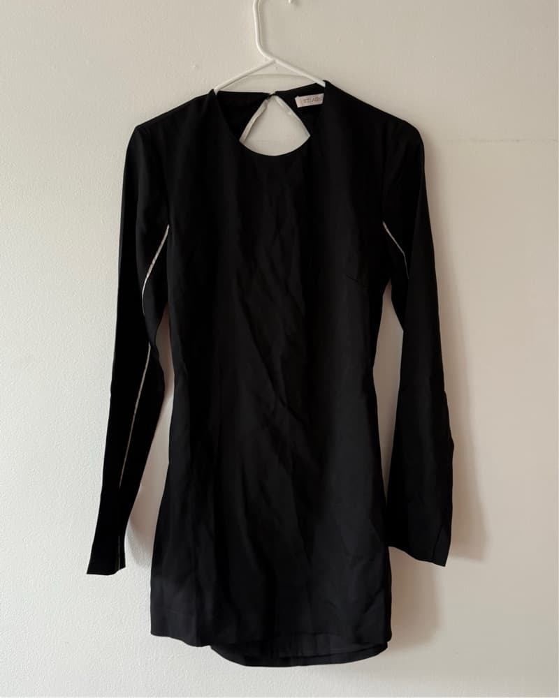 St. Agni Raw Edge Backless Mini Dress - Image 5