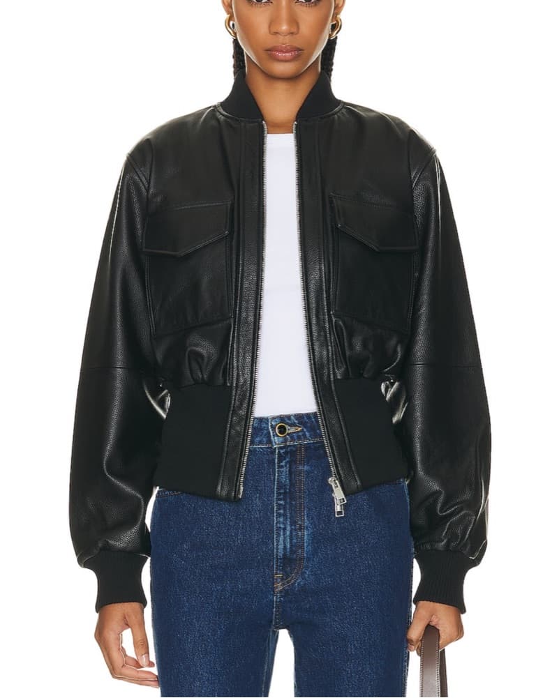 Sleek Faux Leather Crop Jacket - Image 1