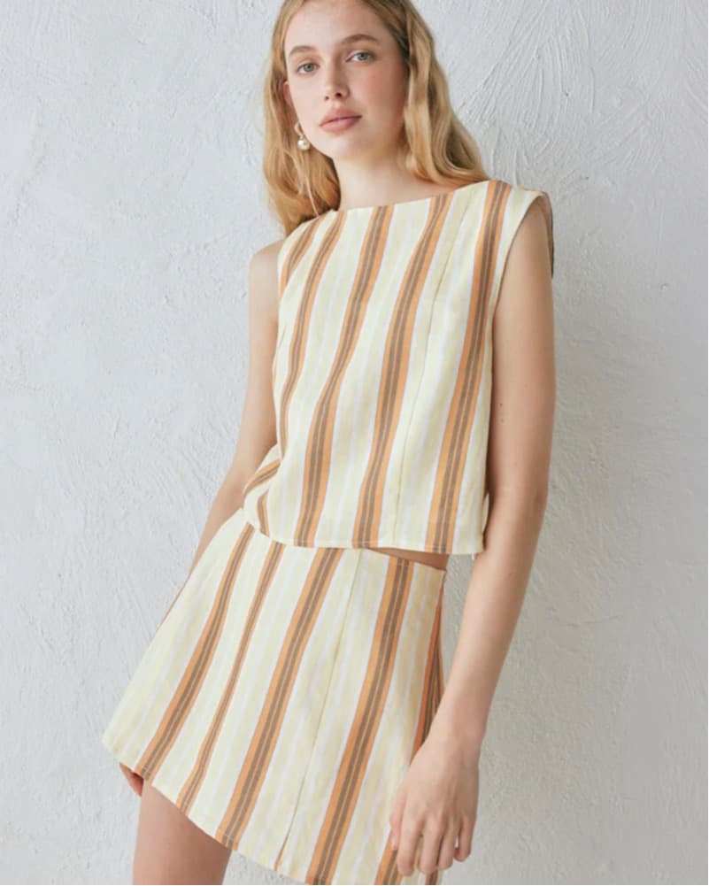 VRG GRL linen striped set – Euro summer  - Image 3