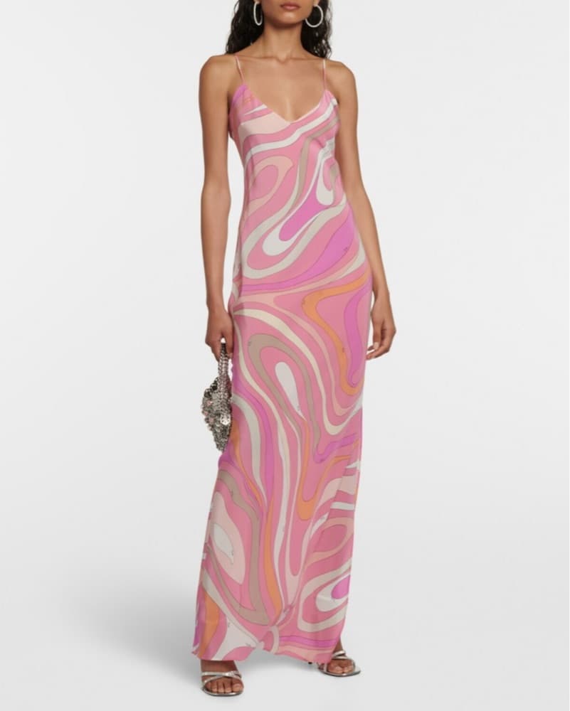 Pucci Marmo-Print Silk Slip Dress - Image 1