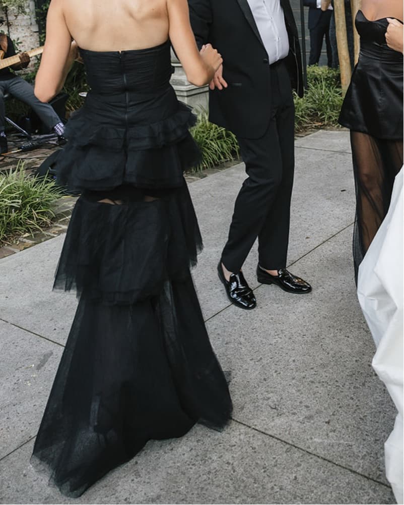 Elegant Black Peplum Gown - Image 3