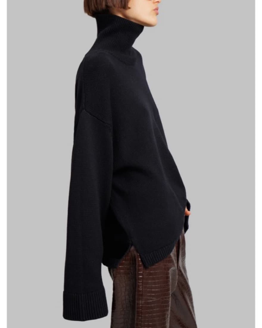 Oversized Black Turtleneck - Image 2