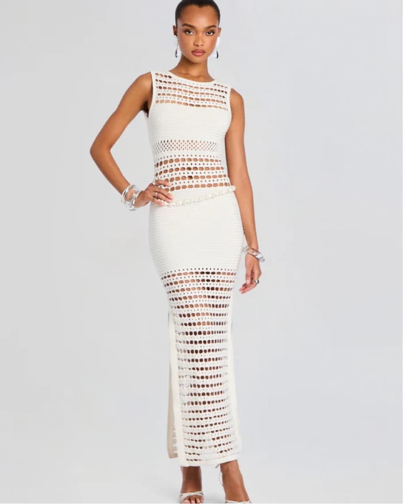 Retrofete Kylan Knit Crochet Dress - Image 1
