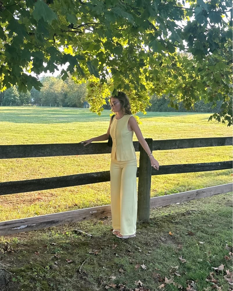 Chic Sustainable Yellow Jumpsuit - Image 1