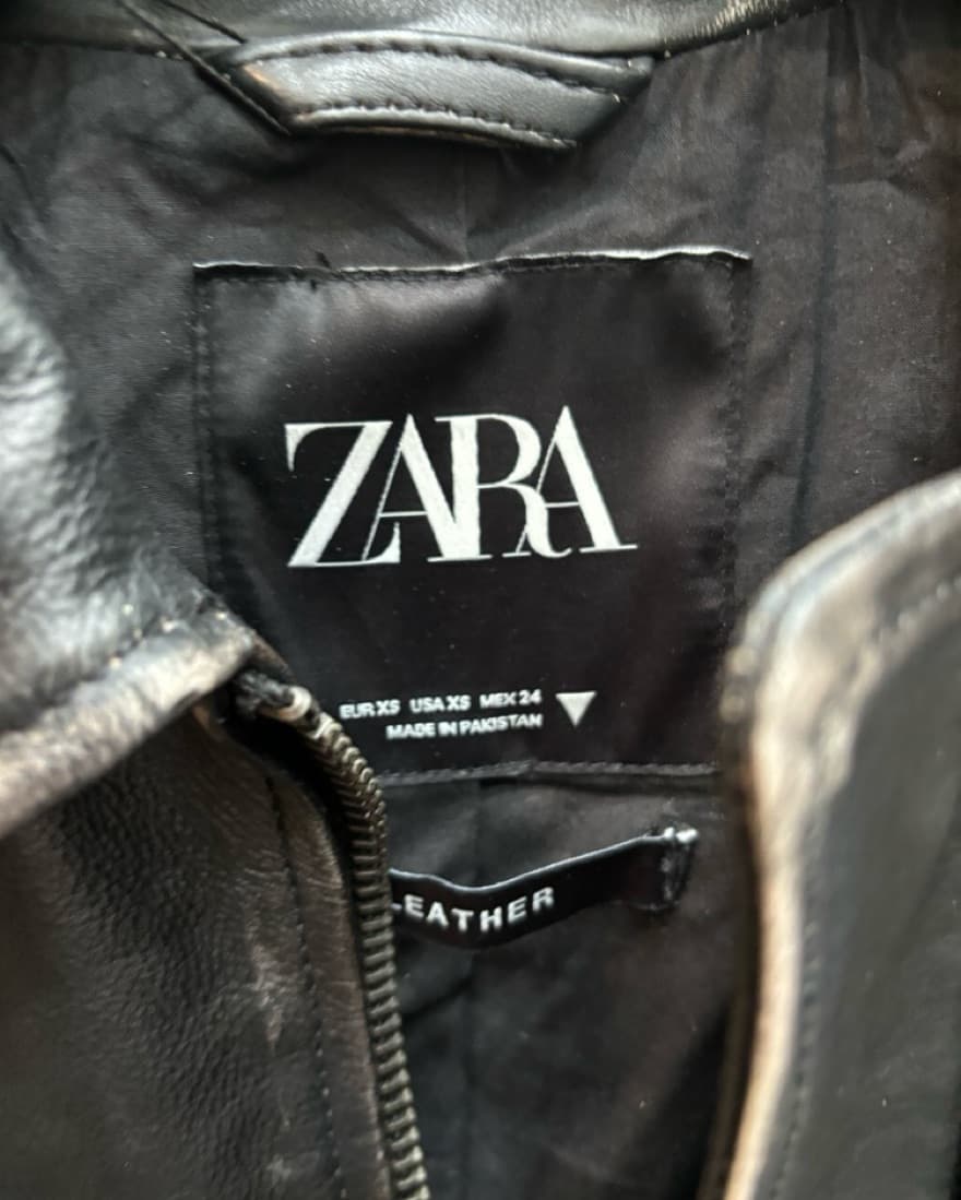 Zara real leather jacket - Image 2