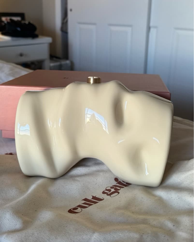 Cult Gaia Scrunch Clutch - Light Beach - Image 1