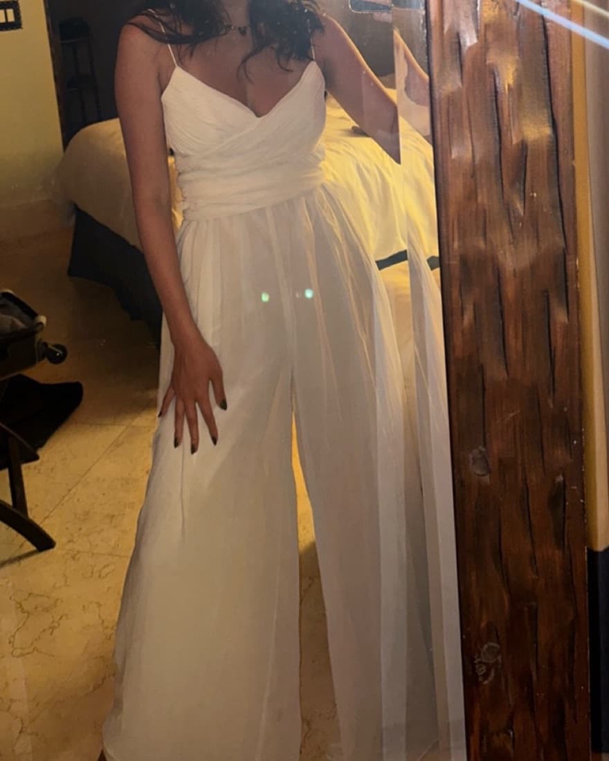 White Ieena for Mac Duggal jumpsuit - Image 1