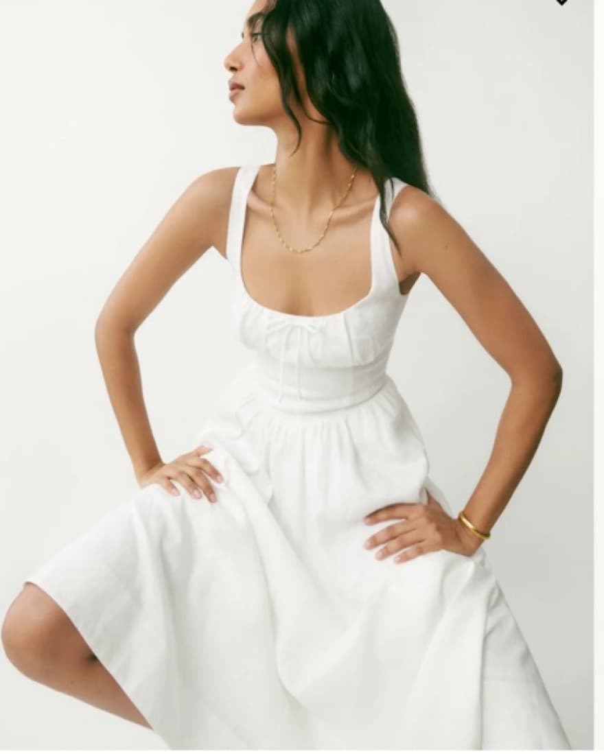 Reformation Dorsia Linen Dress - Image 3