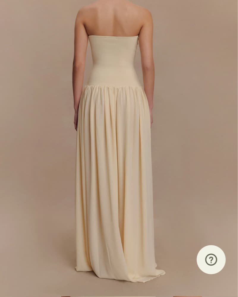 Meshki Strapless Ivory Dress - Image 2