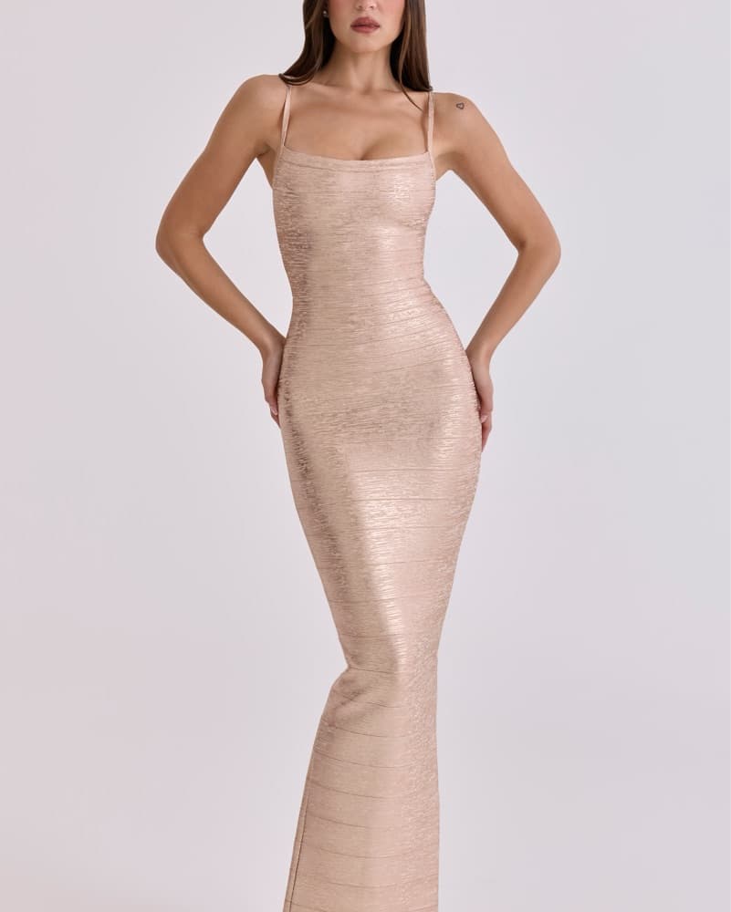 House Of CB SOLD OUT Champagne Bandage Dress - Image 1