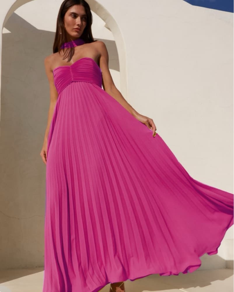 Delfi Collective Daphne Dress Hot Pink - Image 2