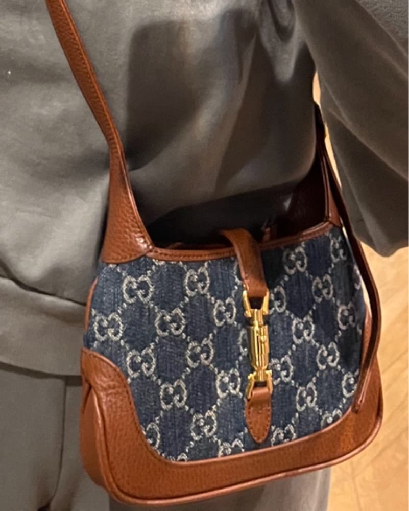 Gucci Jackie Mini Denim Bag/ Brown - Image 1