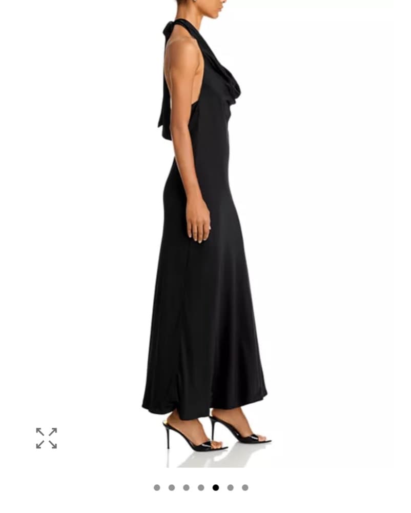 French Connection Satin Halter Dress - Image 3