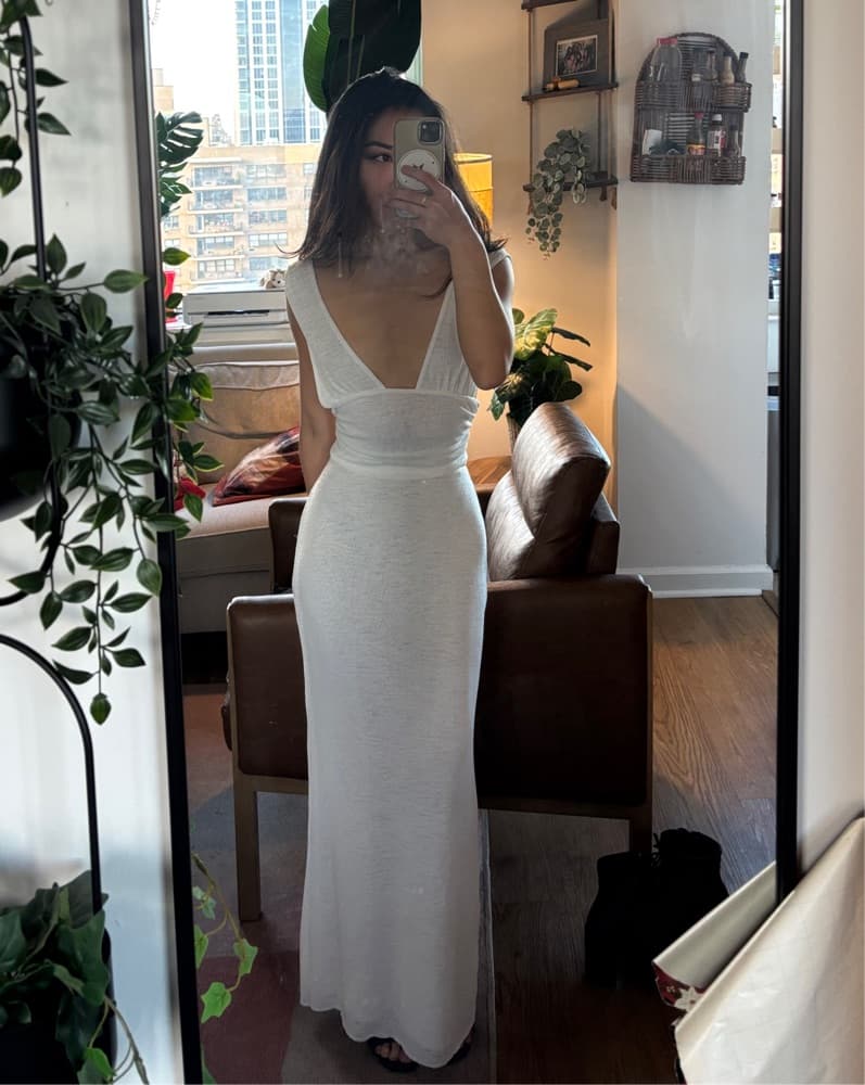 VRG Girl When In Italy White Maxi Dress - Image 4
