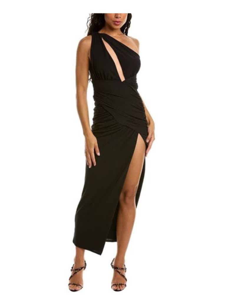 Nicholas Lennox Draped Asymmetrical Midi - Image 1