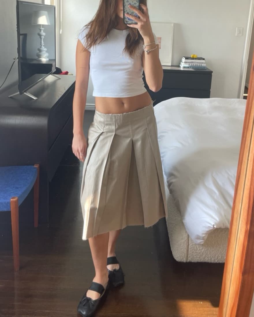 Geel Wax Khaki Skirt - Image 3