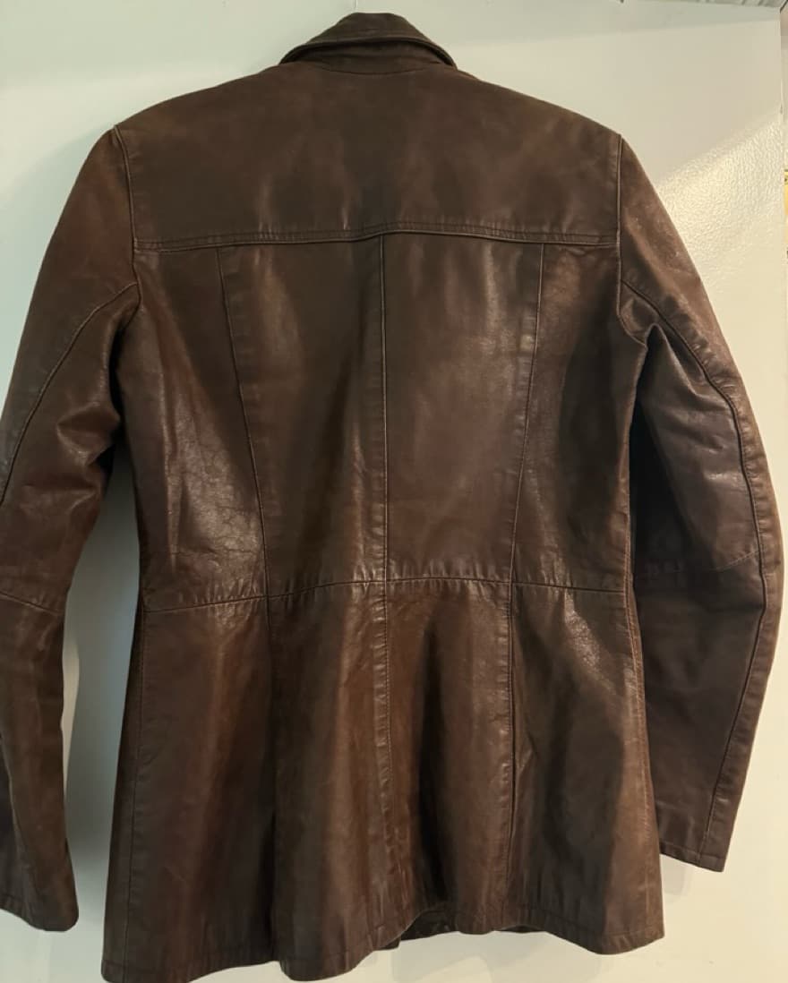 Vintage Brown Leather Jacket - Image 4