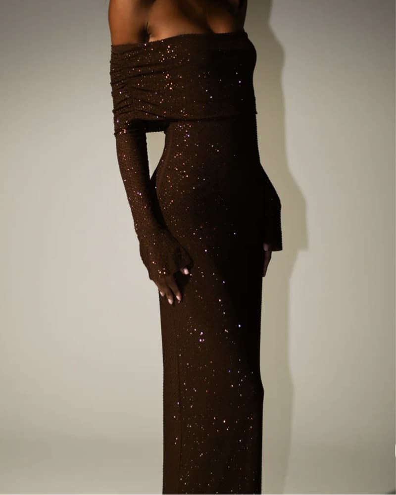 Meshki Marcel Dress Chocolate In large  - Image 2