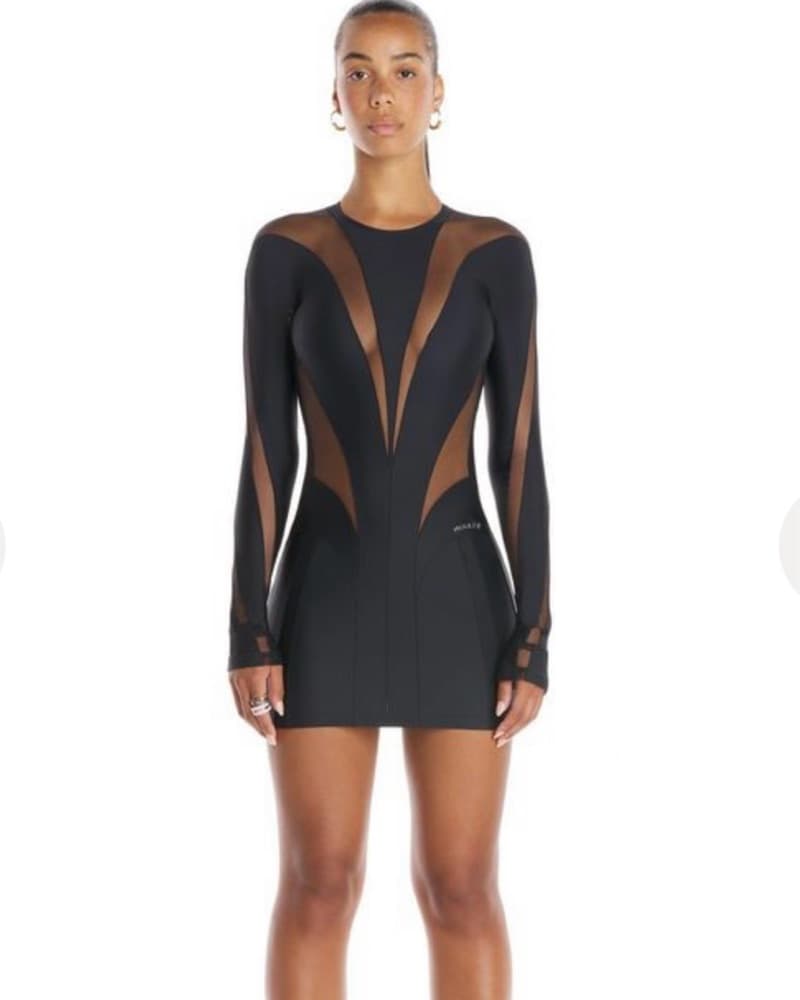 Mugler Cutout Black Dress - Image 1