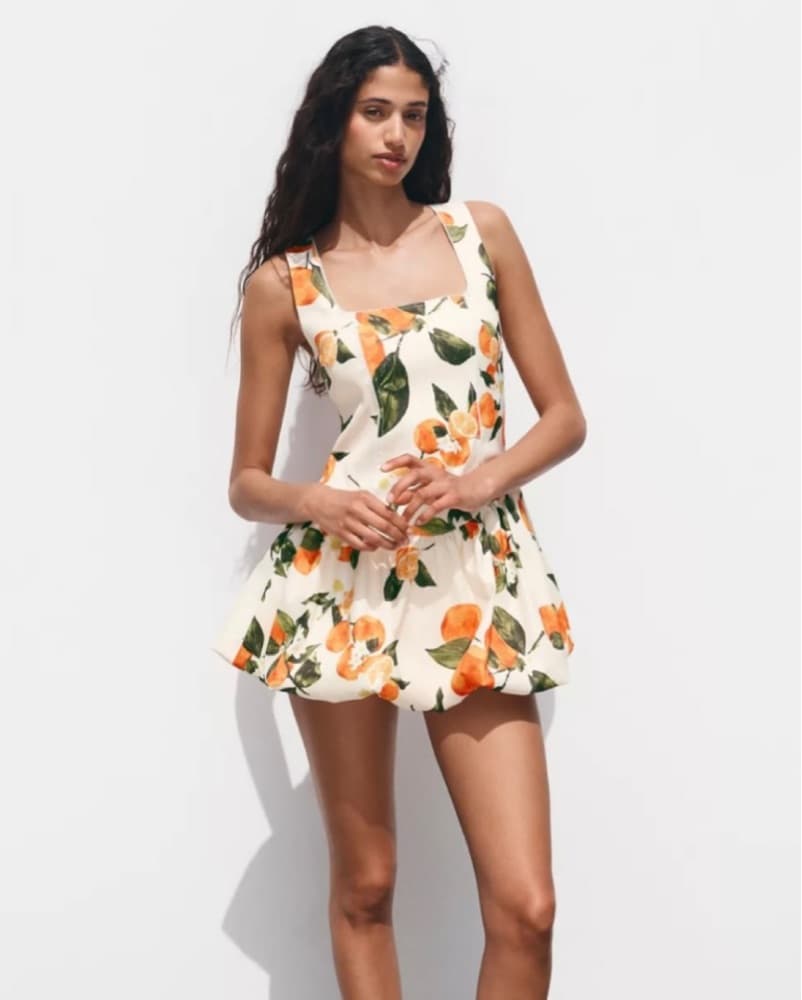 Zara Tangerine Orange Mini Dress - Image 1