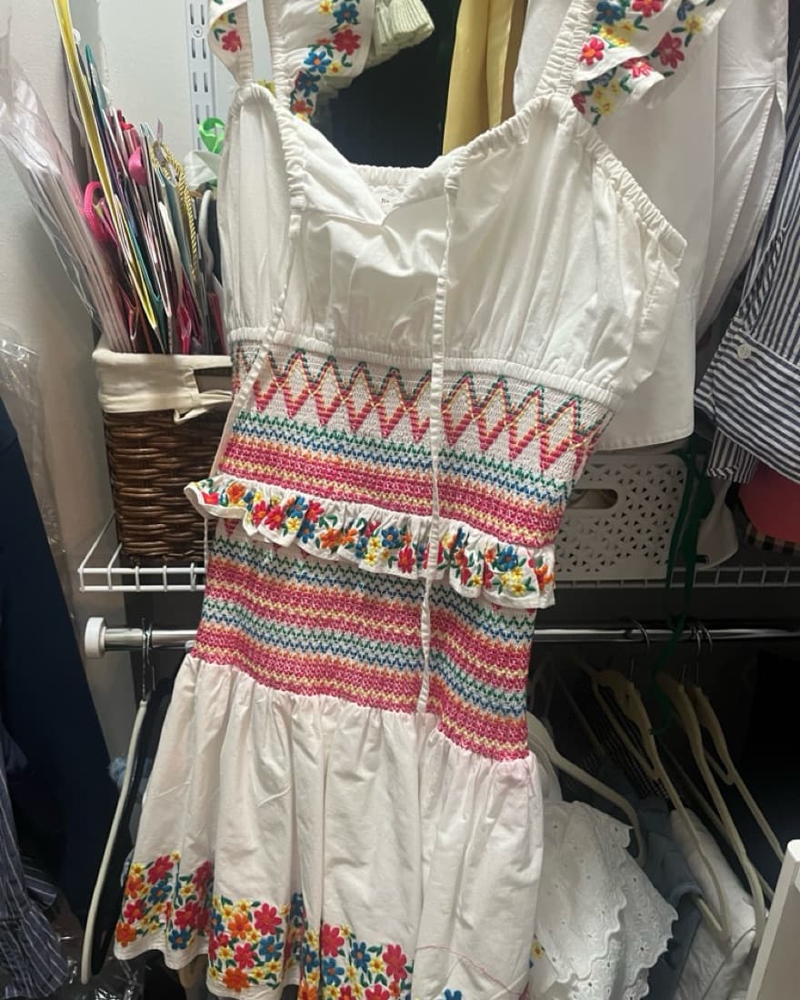 Fiesta Mini White Sundress - Image 2