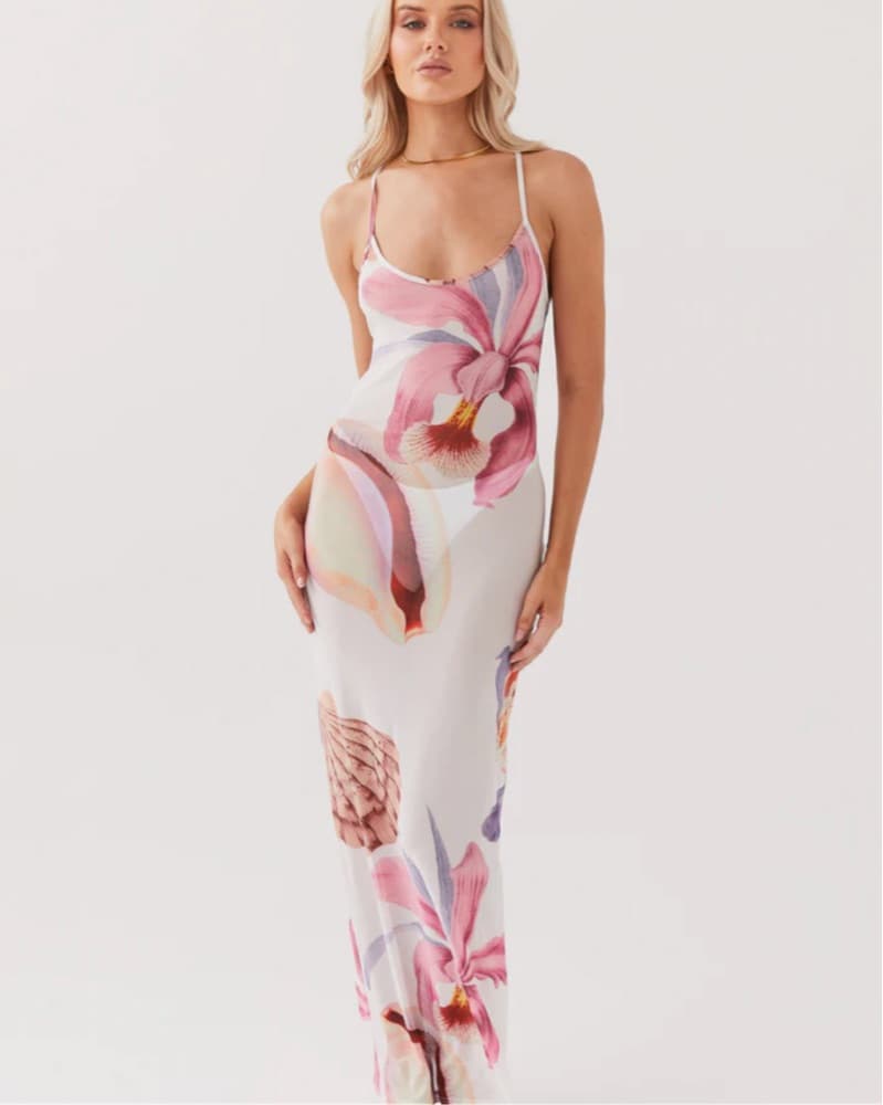 Vibrant Floral Maxi Dress - Image 1