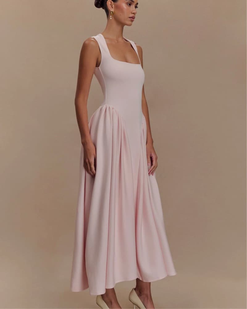 Meshki Sharon Midi Dress Ballet Pink XS - Image 5