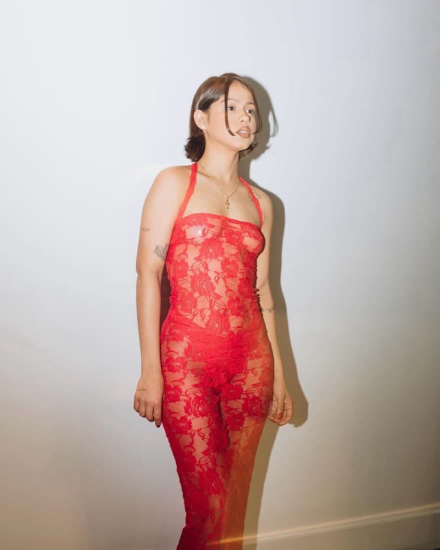 Red lace dress (not Revolve) - Image 1