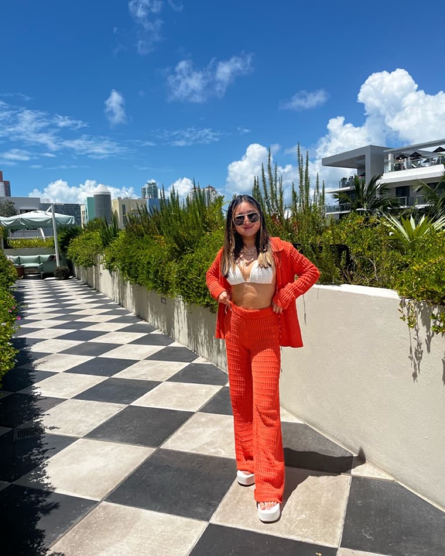Zara Orange Crochet Knit Set - Image 3