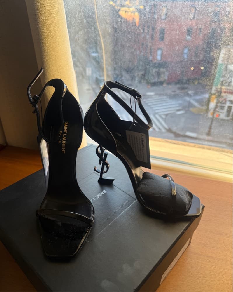 Saint Laurent Sleek Black Stiletto Heels - Image 2