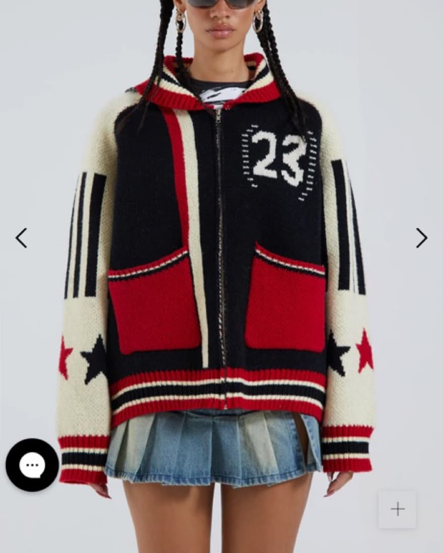 Jaded London Knit Zip Up Jacket - Image 1